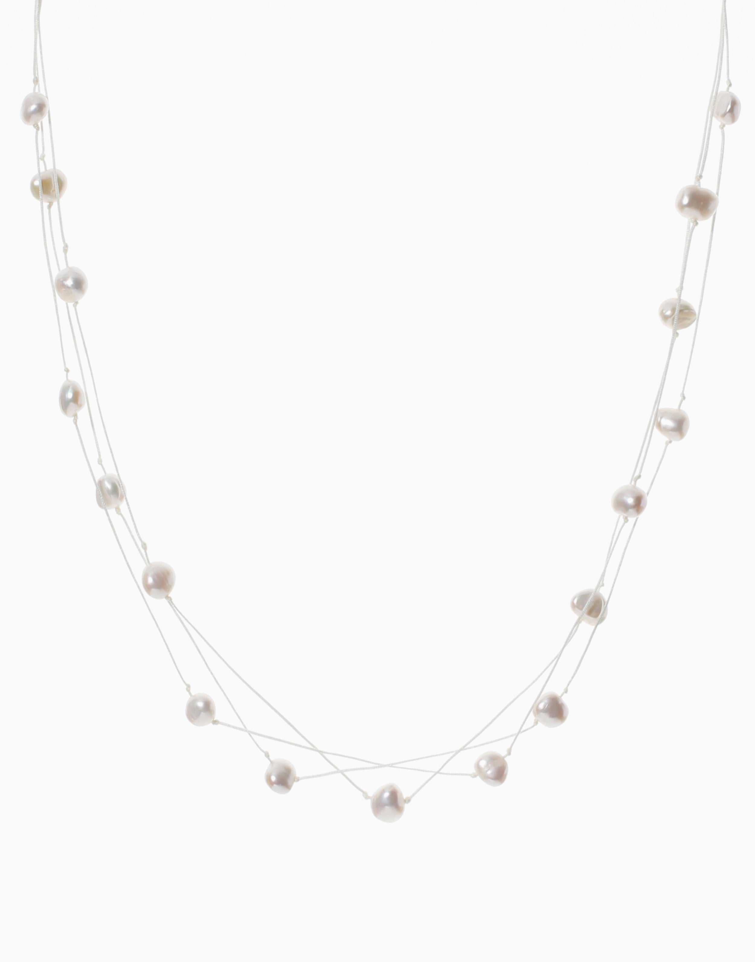 Nixie Drop Necklace White