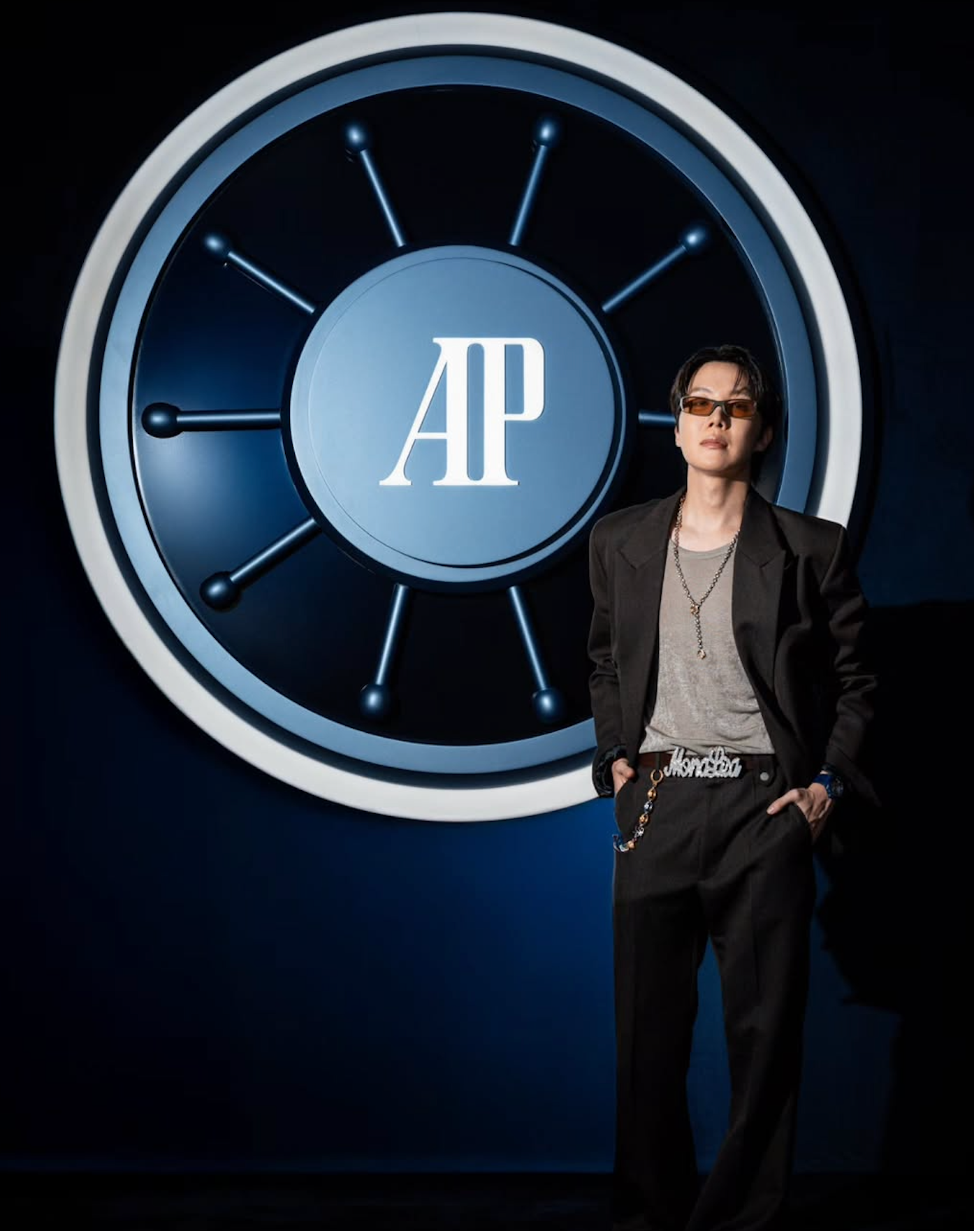 J-Hope wears Custom Mona Lisa Belt at the Audemars Piguet Event in Dubai
