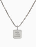 Custom Square Pendant Korean Family Name Necklace