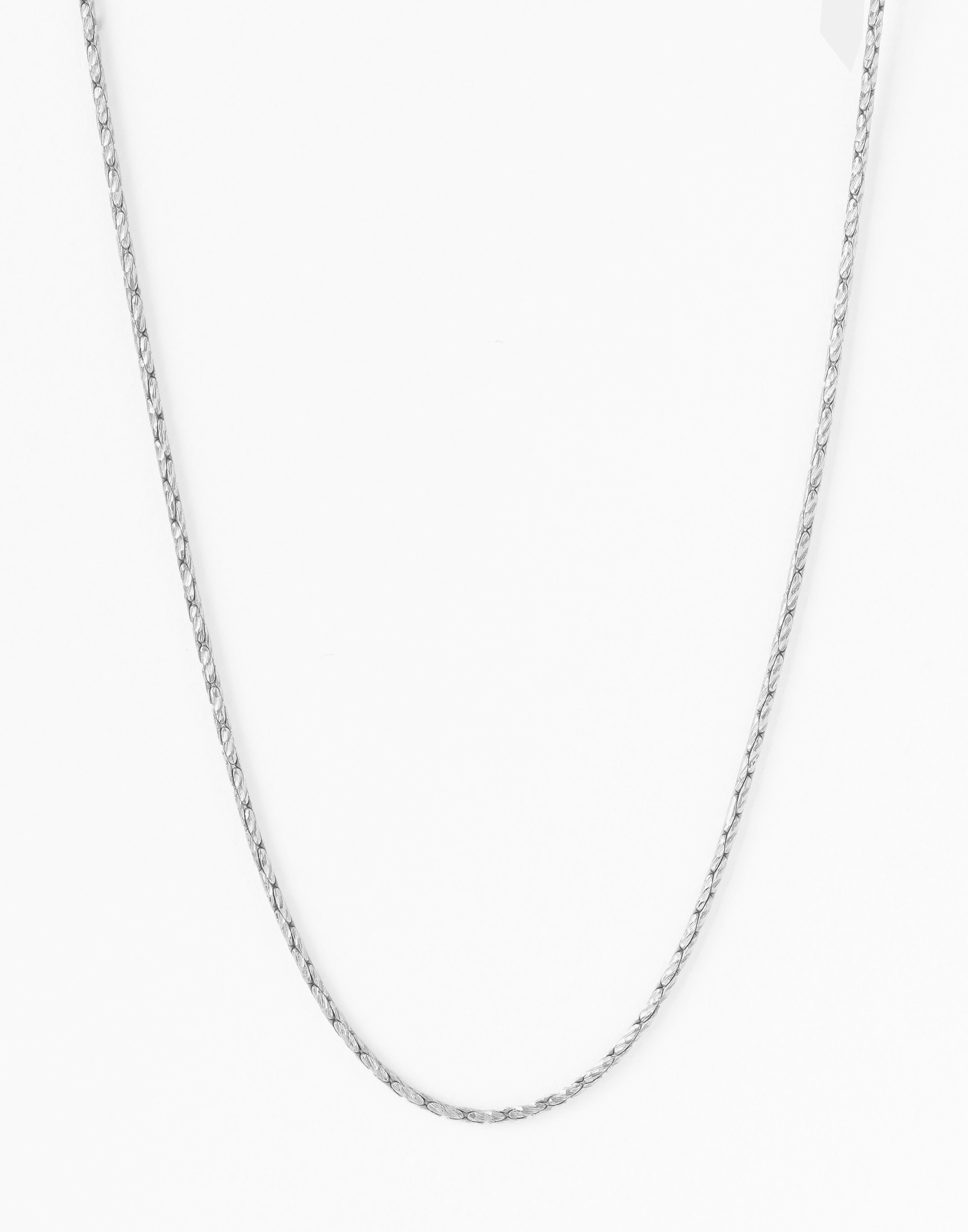 Loom Micro Chain Necklace Silver