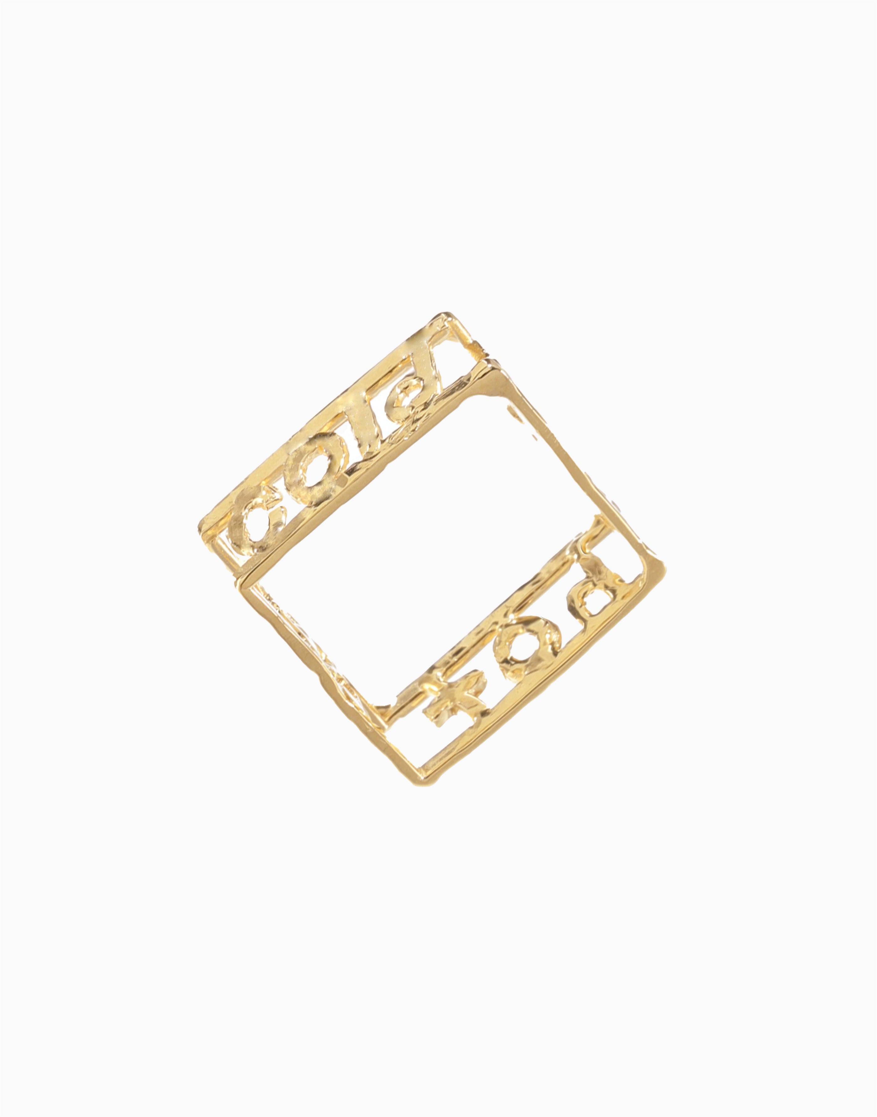 Look Hot Be Cold 14K Gold Square Ring