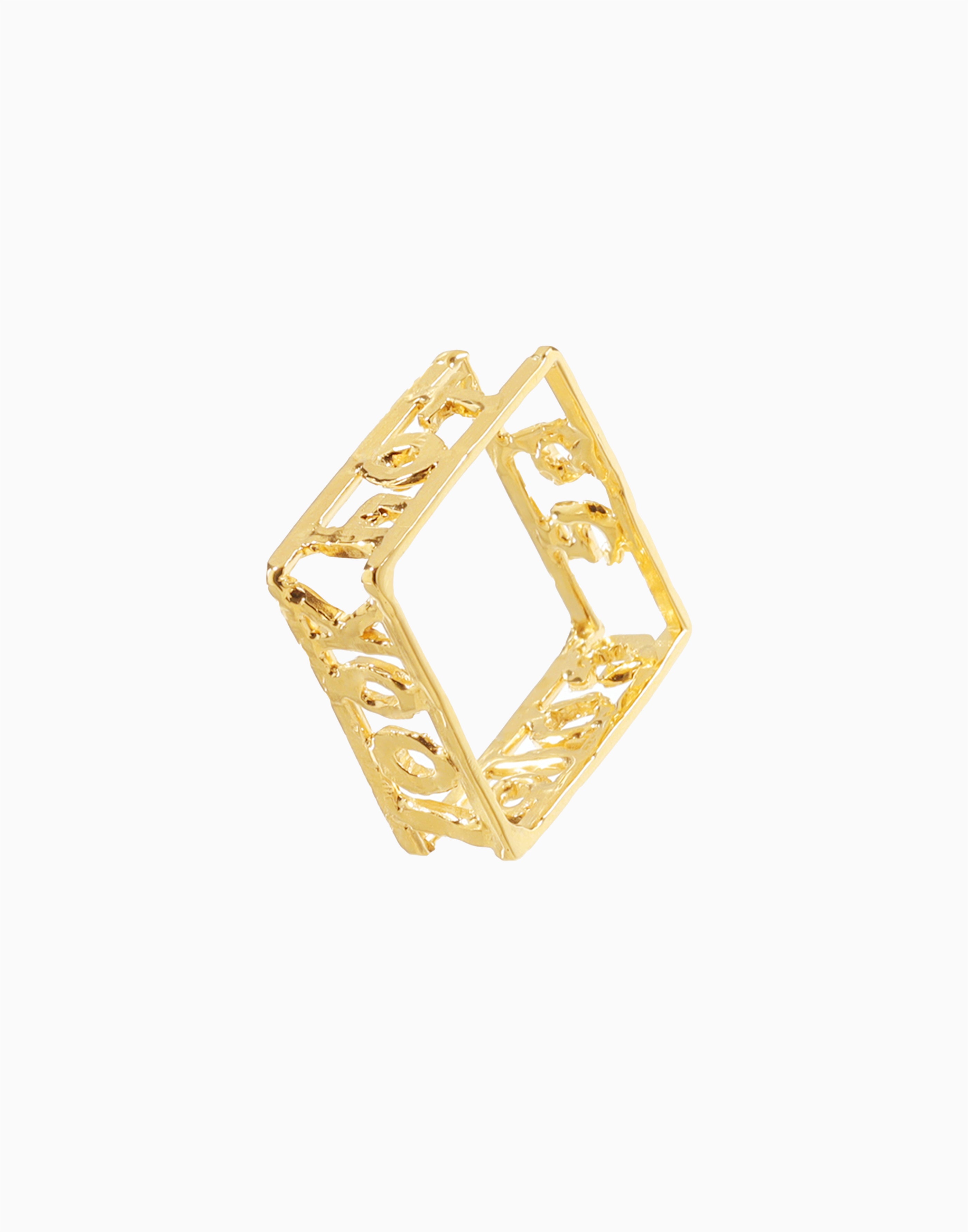 Look Hot Be Cold 14K Gold Square Ring