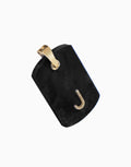 Black Onyx Dog Tag Pendant 14K Gold with Custom Diamond Letter