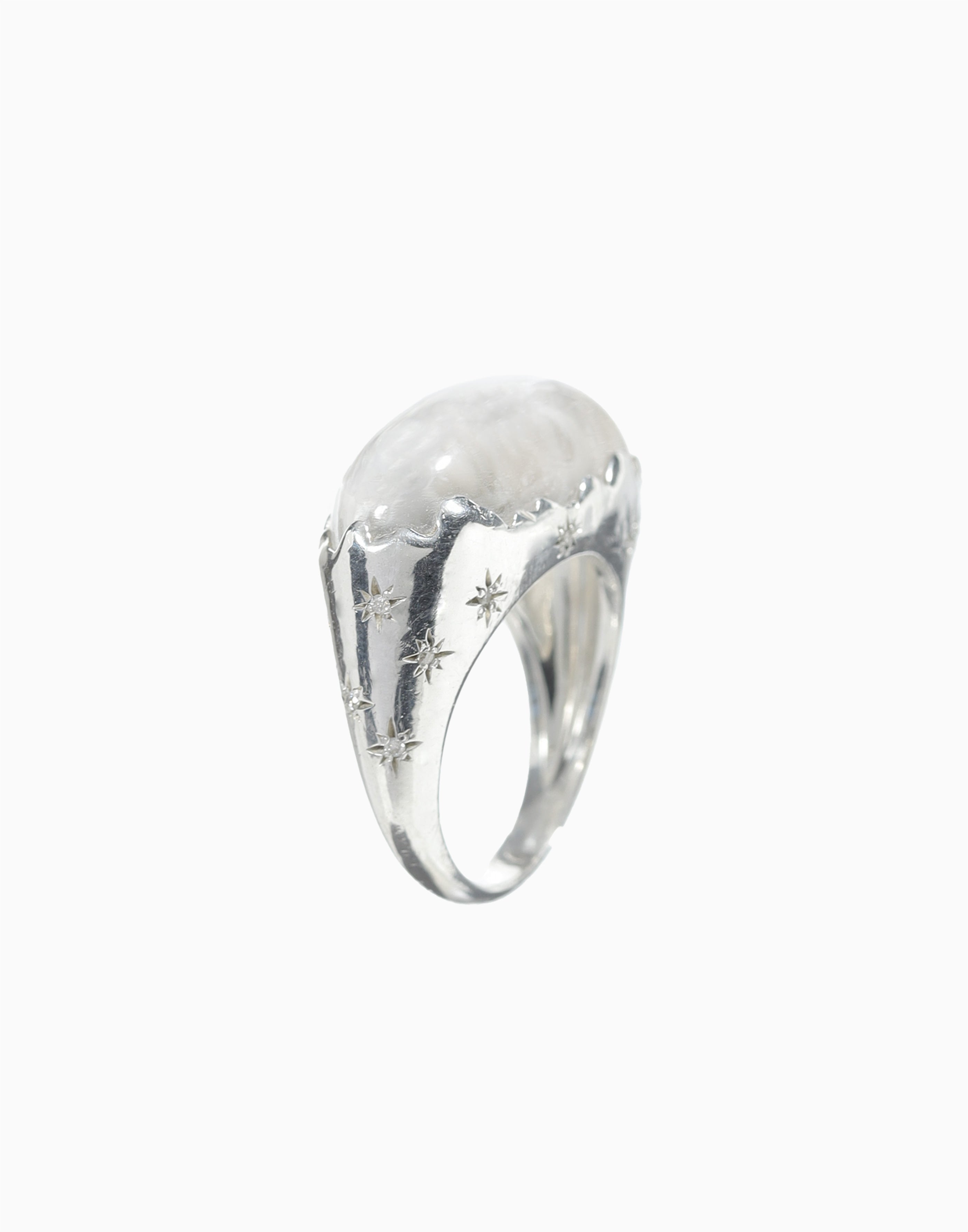 Pond Ring Elliptic Clear Quartz