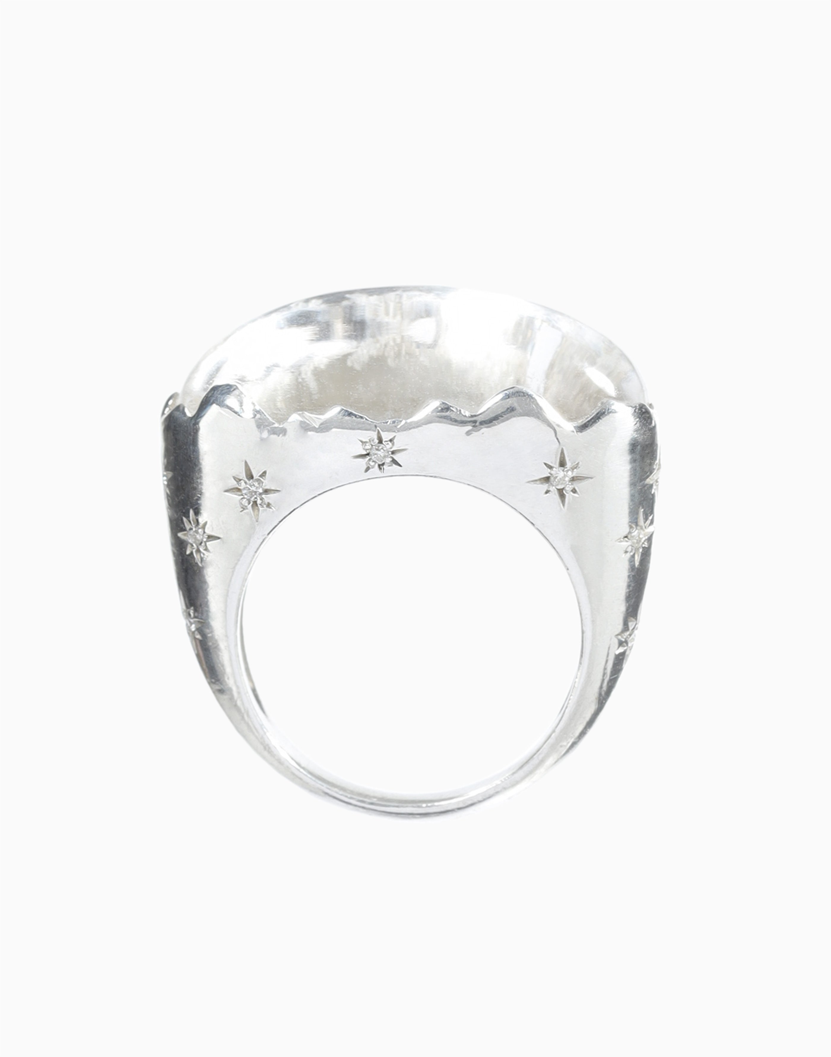 Pond Ring Elliptic Clear Quartz