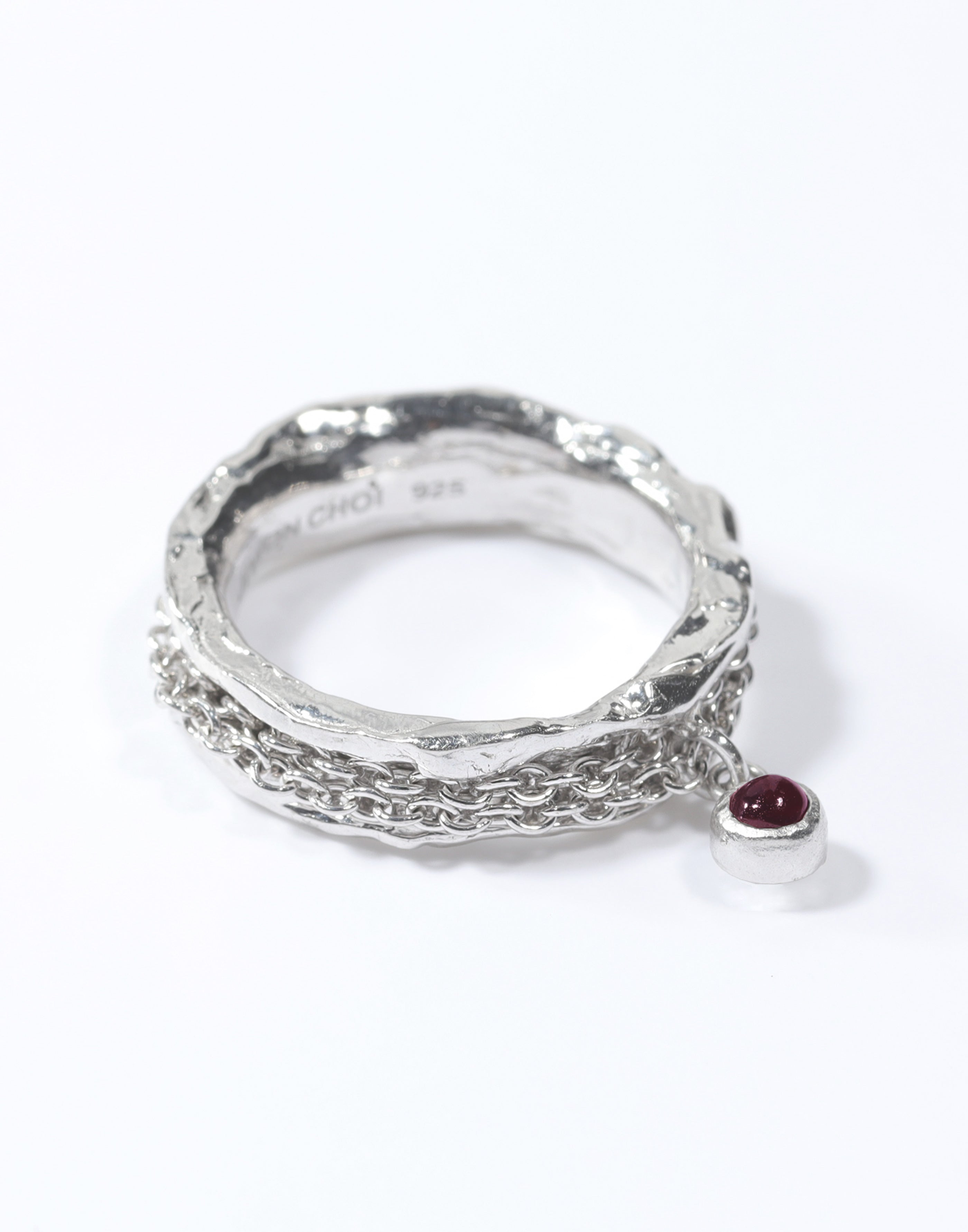 Calypso Chain Ring Garnet