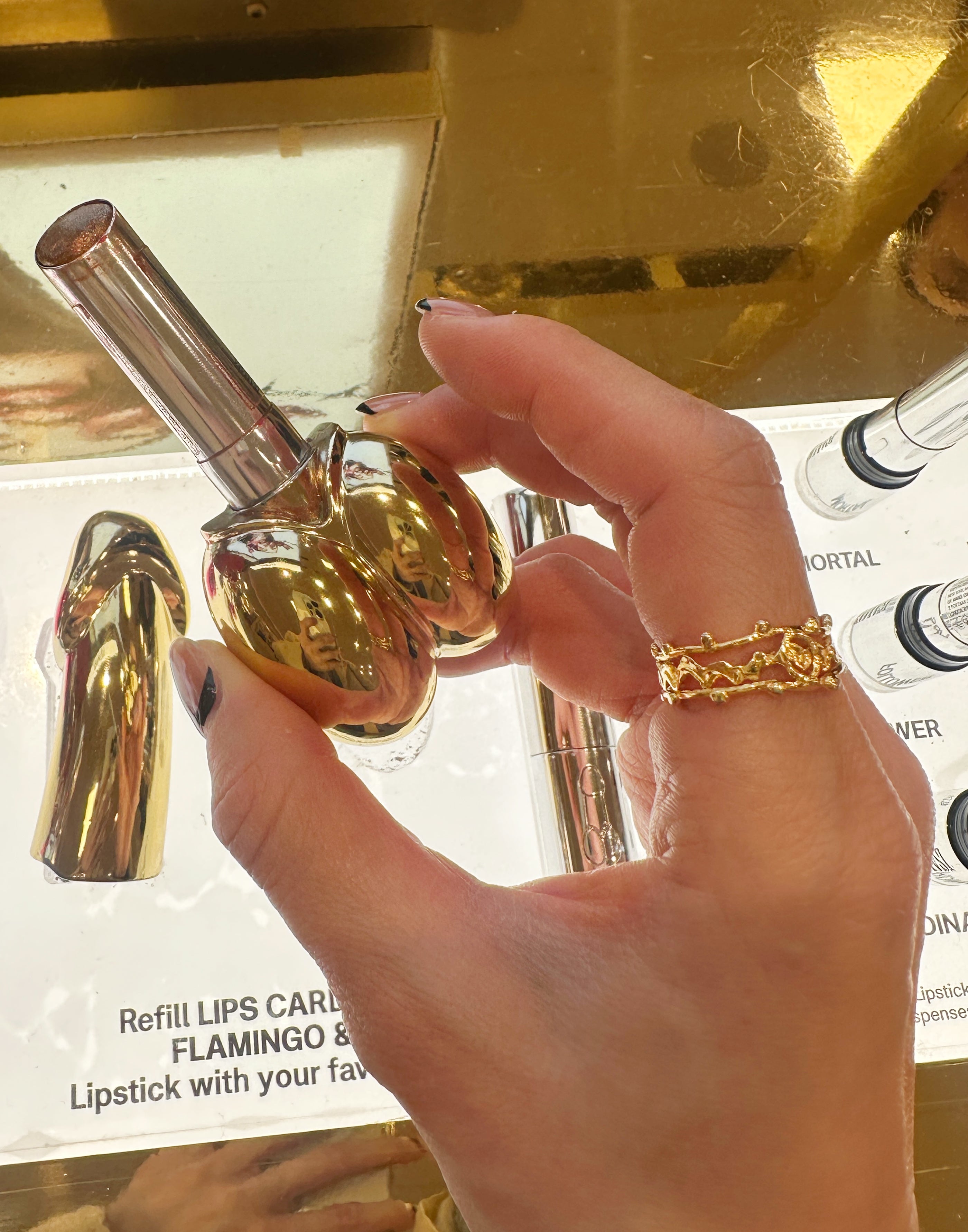 Scribble Double Band 14K Gold Ring