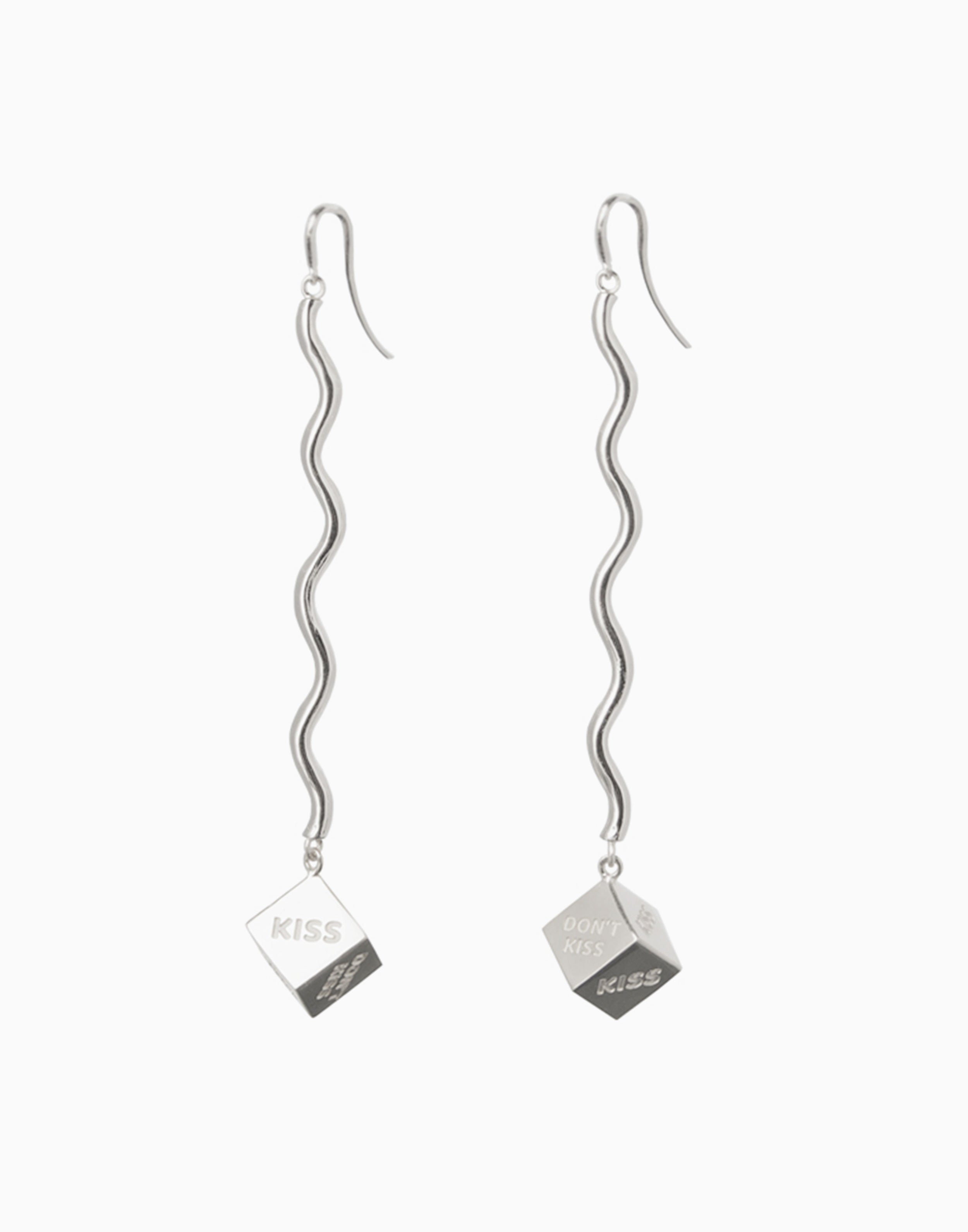 Dilemma Drop Earrings Silver