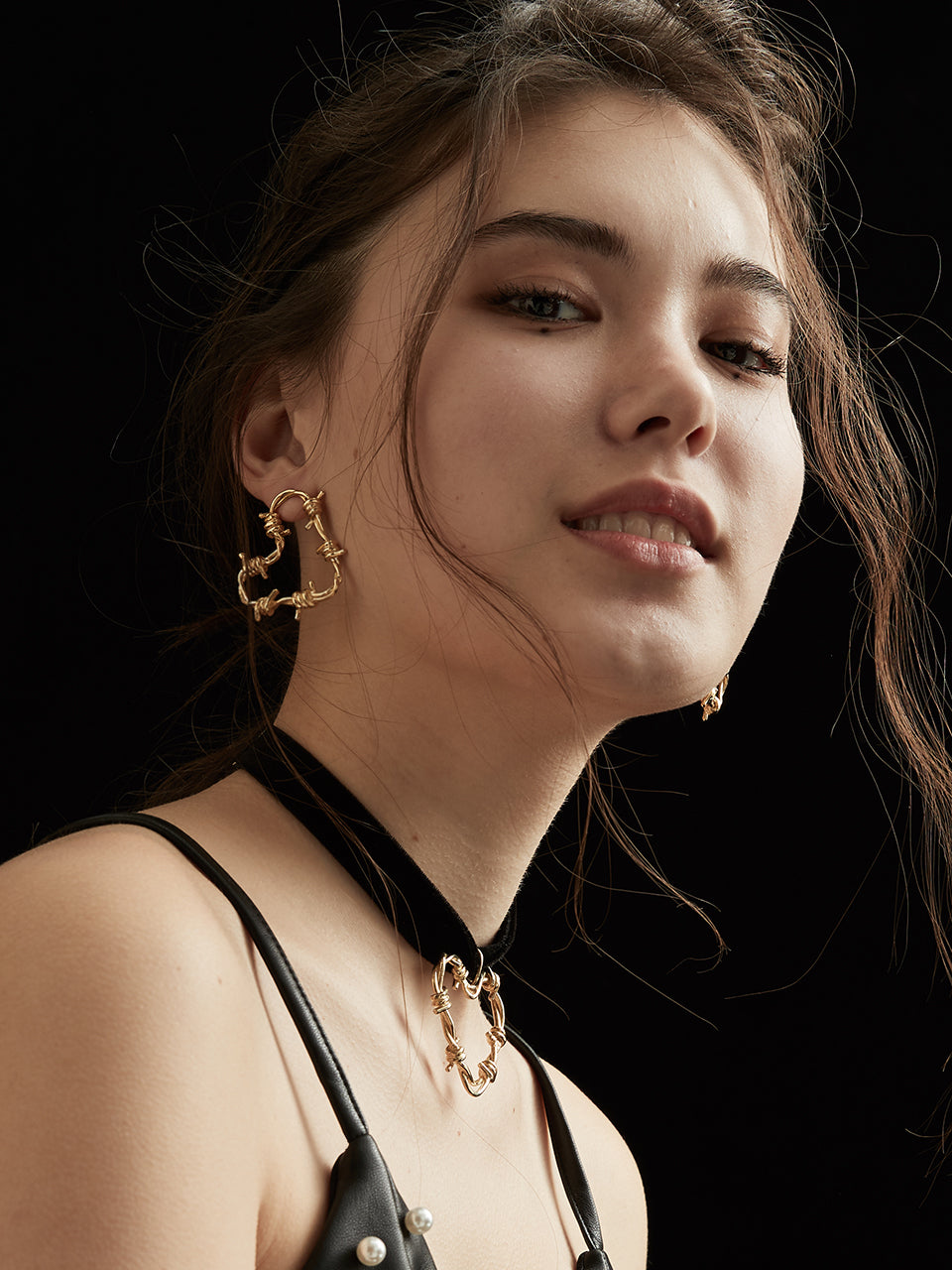 Fetish Earrings Grande Silver