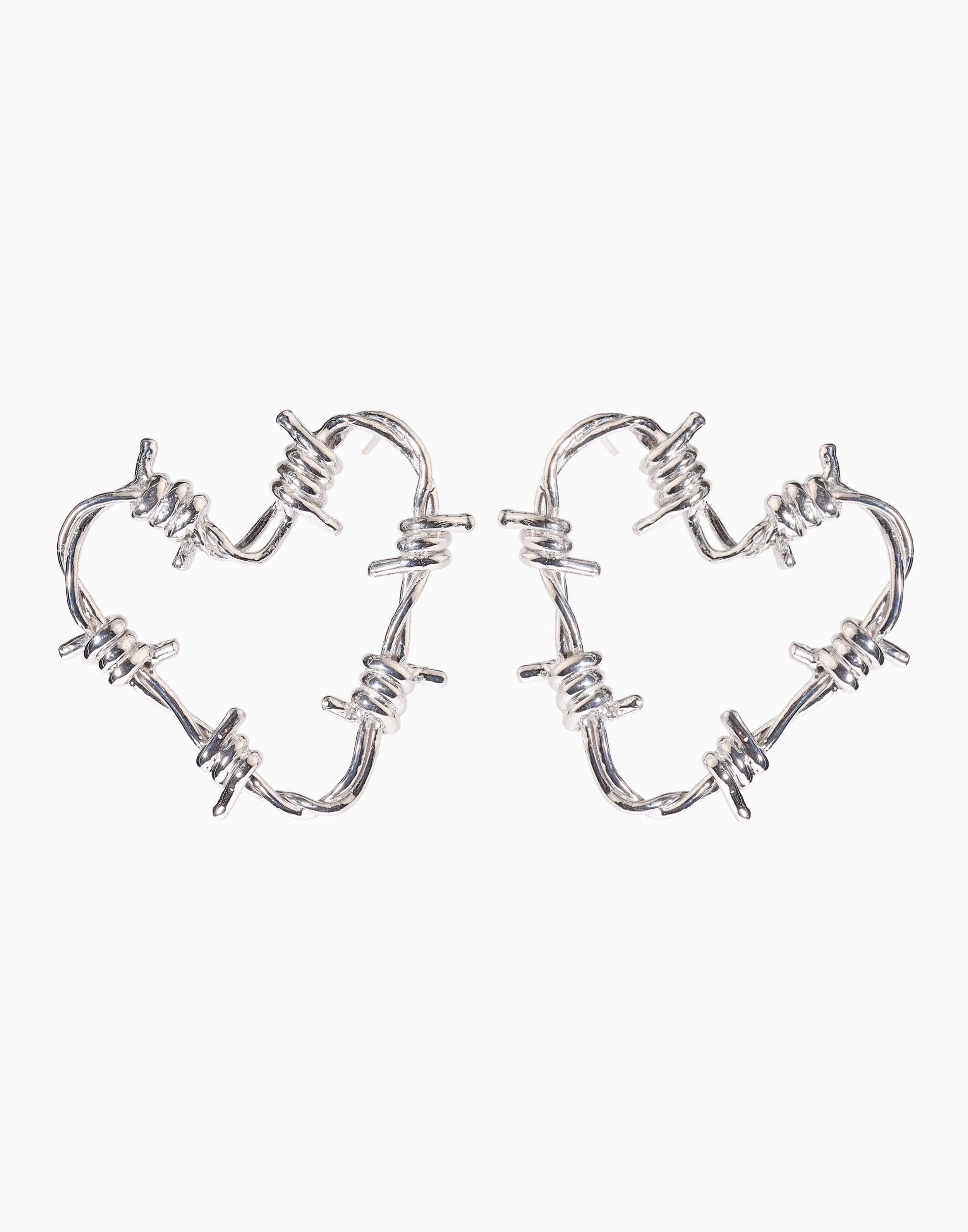 Fetish Earrings Grande Silver