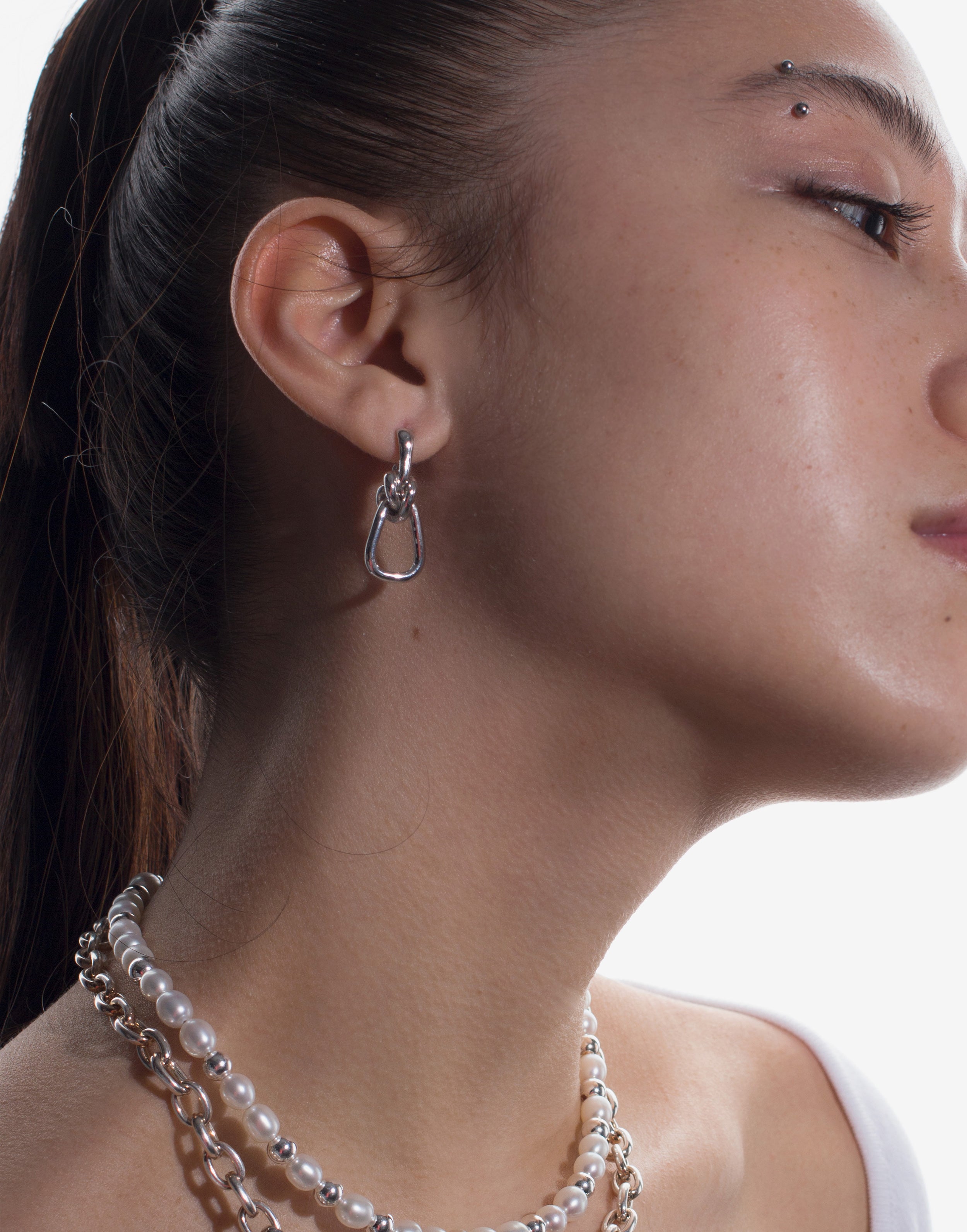 Knotty Earrings Silver