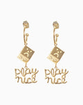 Play Nice Drop Earrings Gold