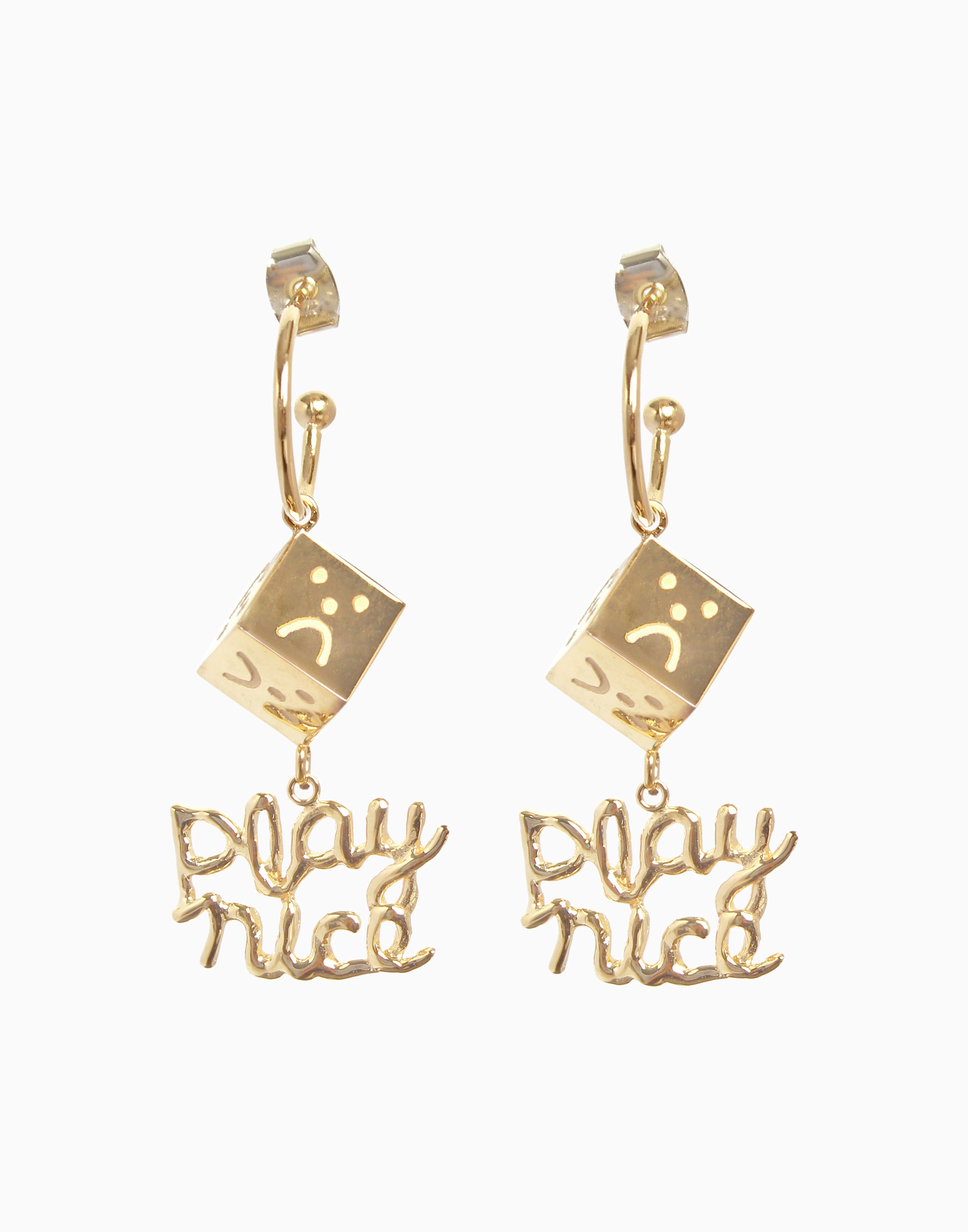 Play Nice Drop Earrings Gold