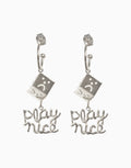 Play Nice Drop Earrings Silver