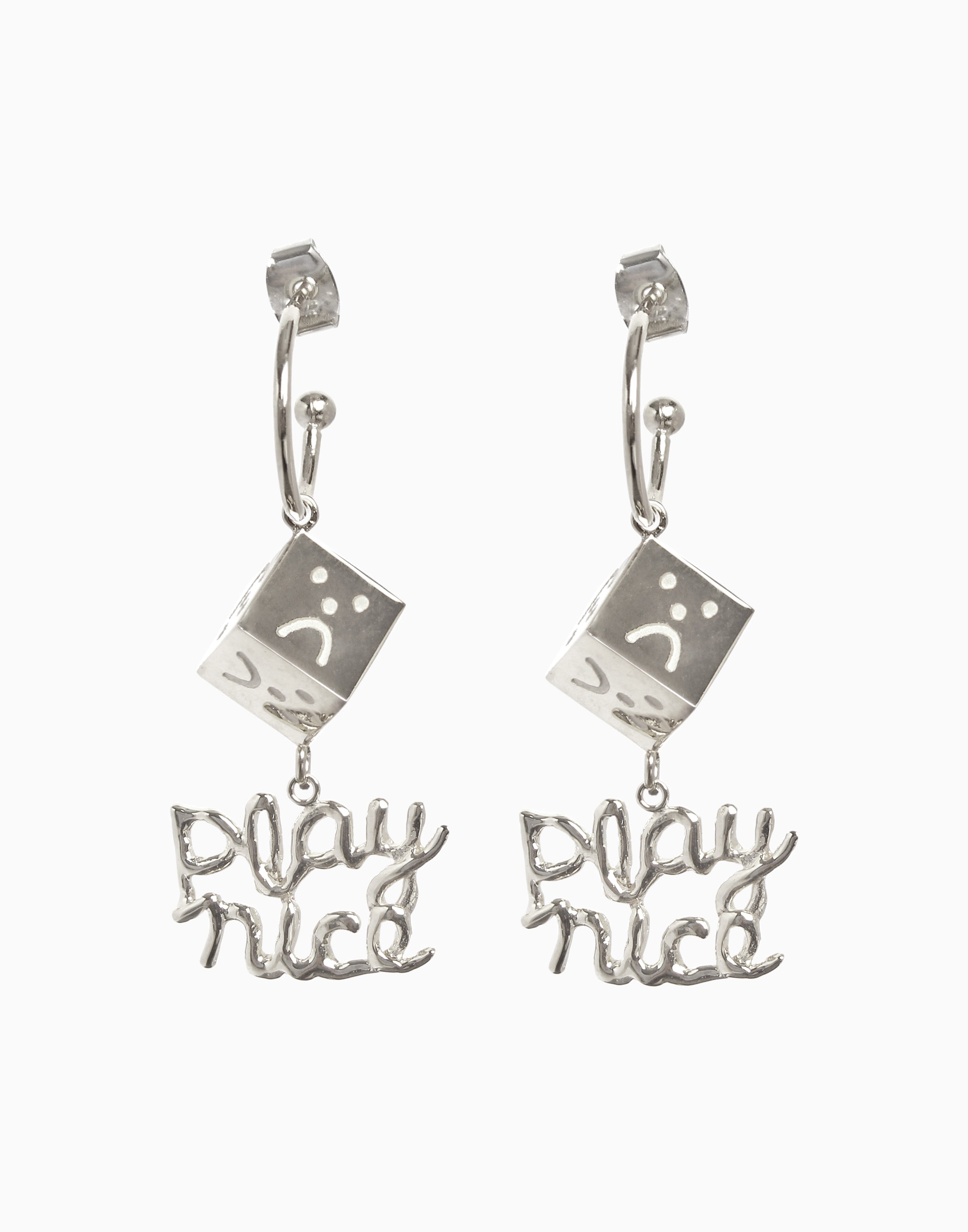 Play Nice Drop Earrings Silver