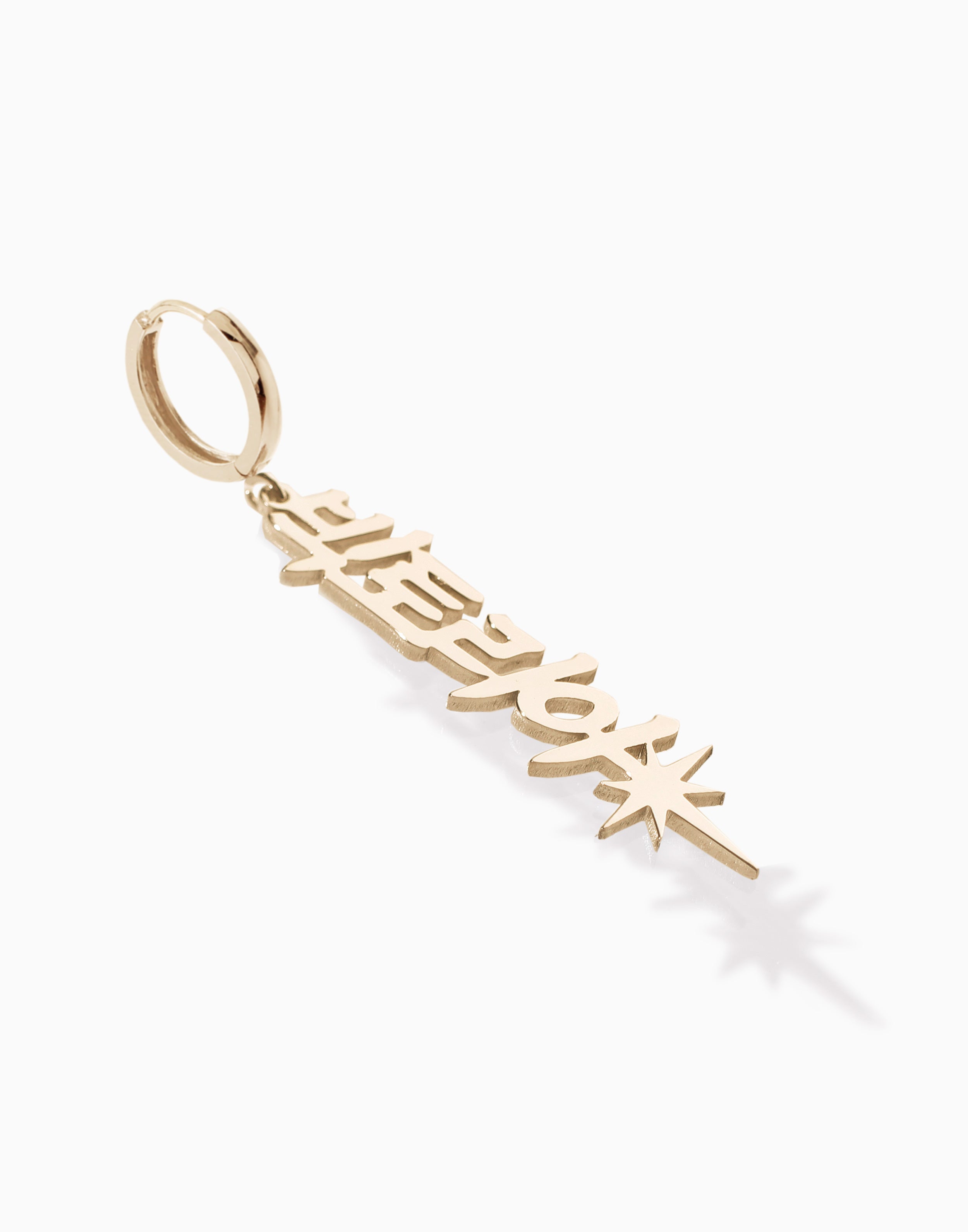 Warrior Nameplate Earring Korean